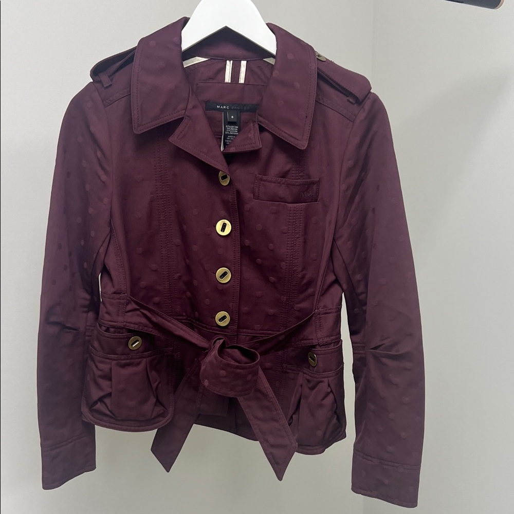 Marc By Marc Jacobs Burgundy Trench Coat